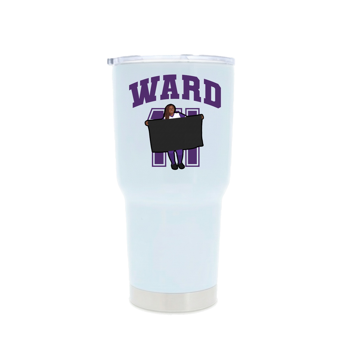 30oz Stainless Steel Tumbler — Number in White