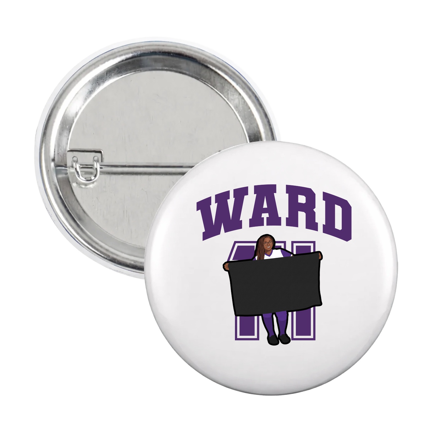 Game Day Button — Number in White
