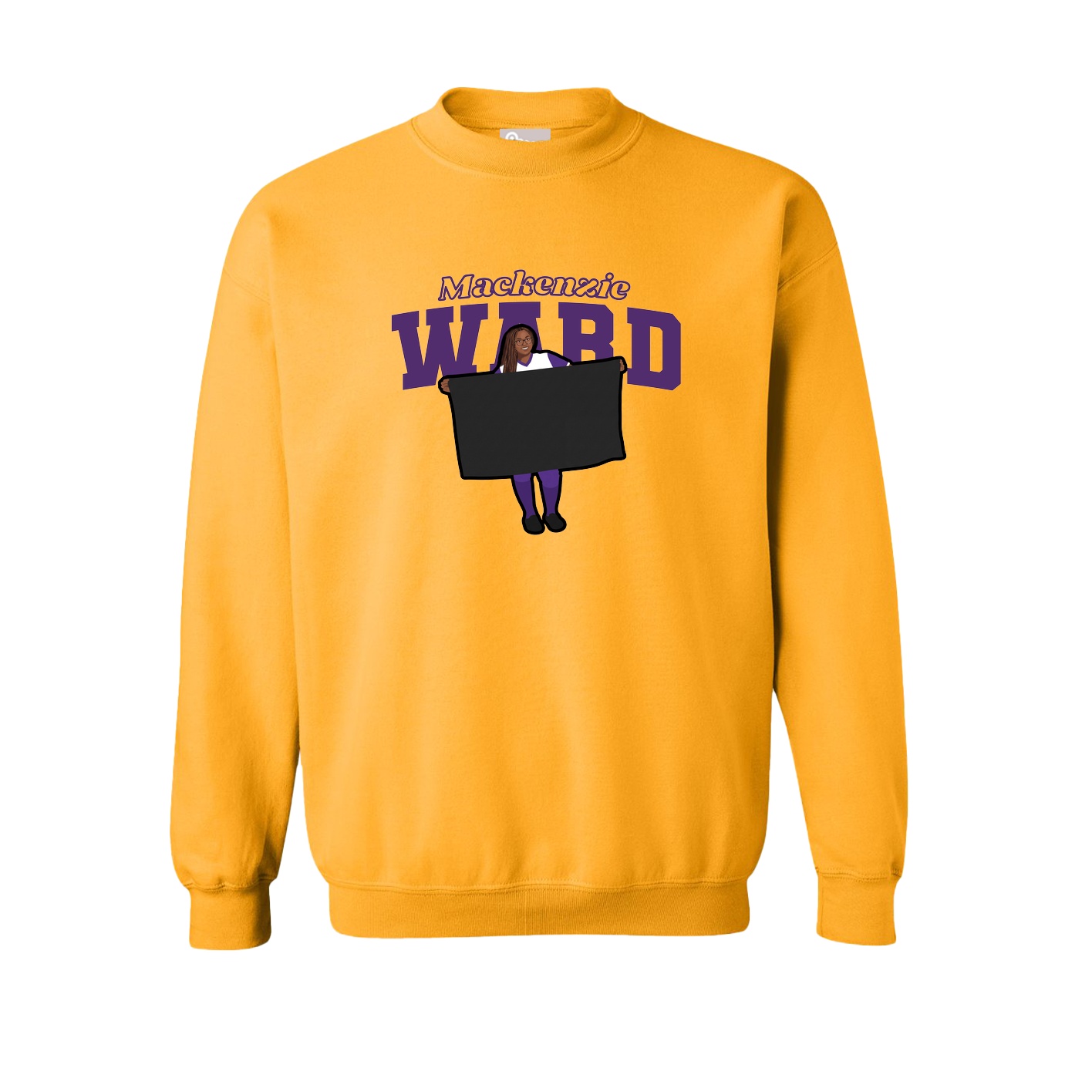 Fleece Crew — Name Arch in Gold