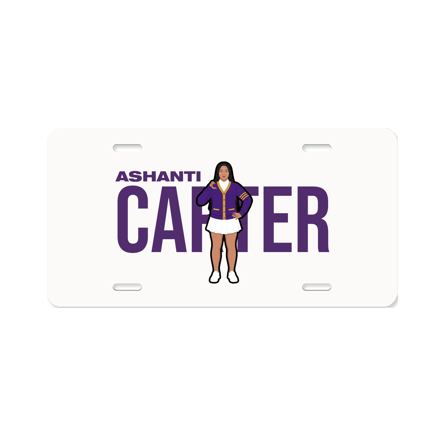 License Plate — Player Name in Classic
