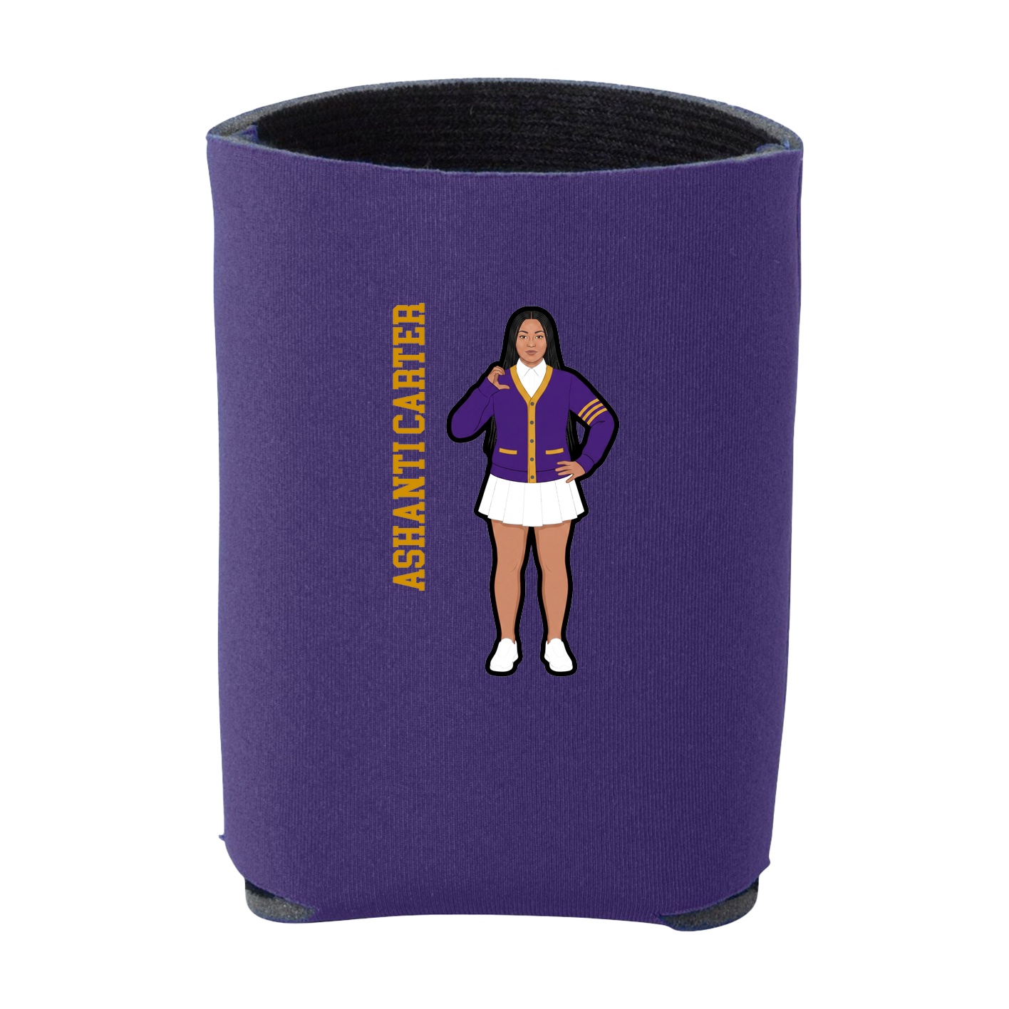 Can Holder — Name Vertical in Purple