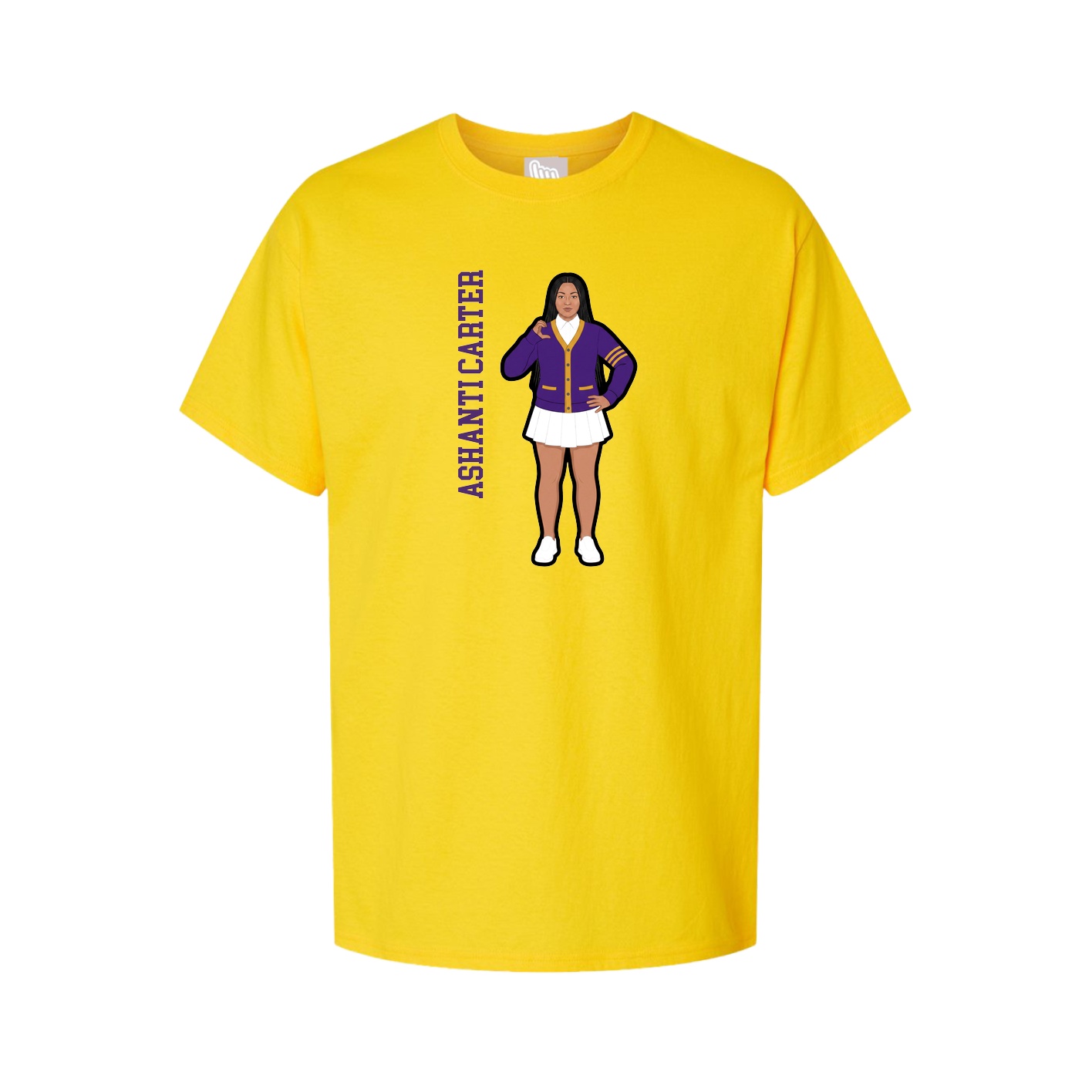 Tee — Name Vertical in Gold