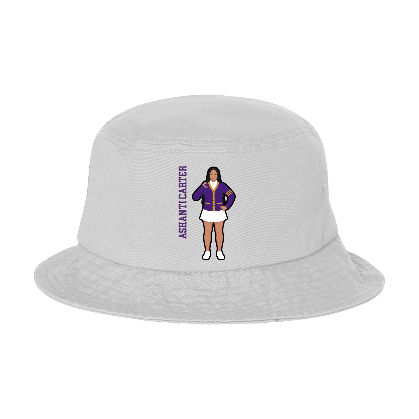 Bucket Cap — Name Vertical in White