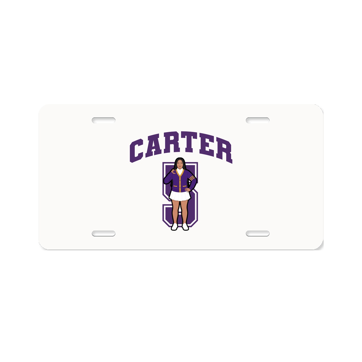 License Plate — Number in Classic