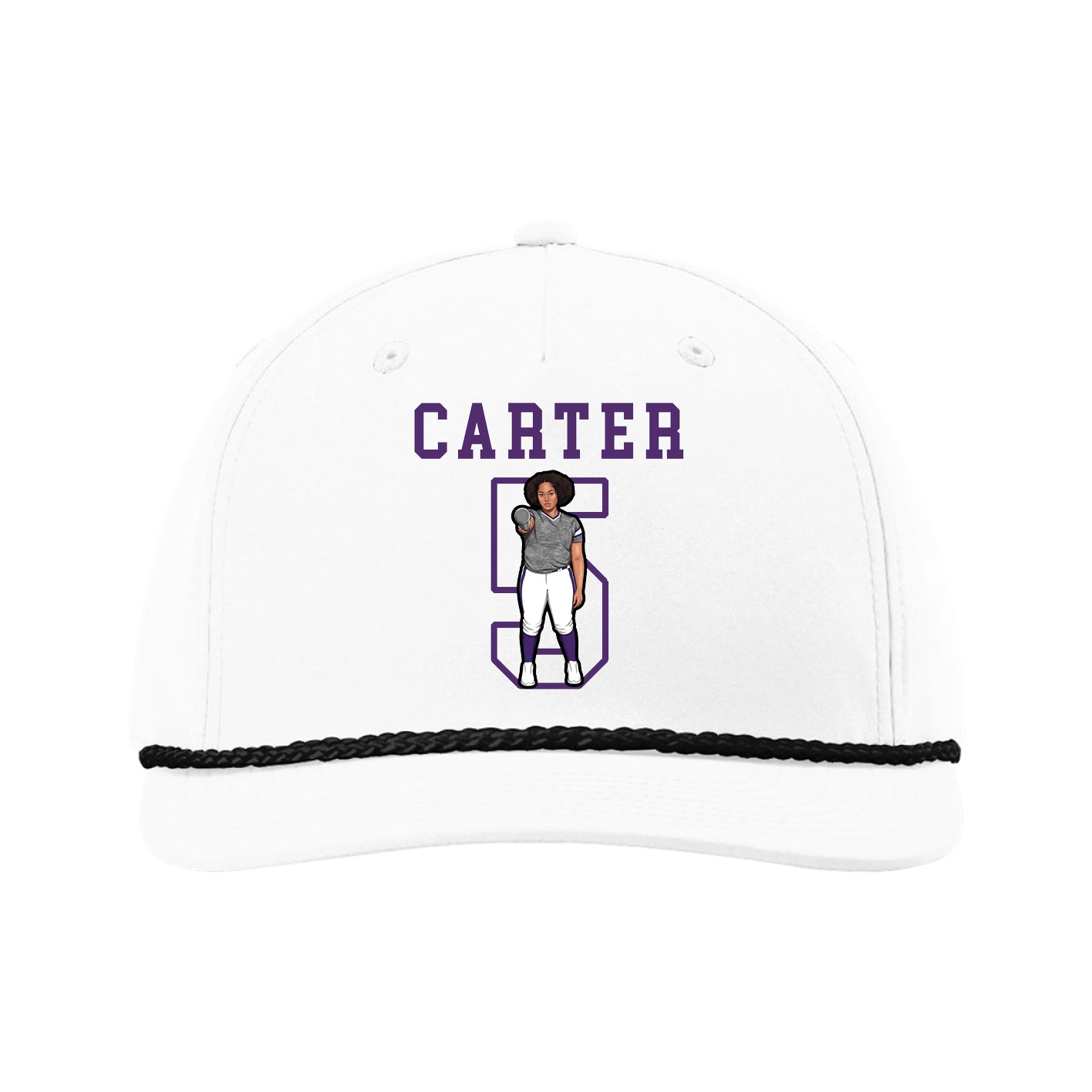 Five-Panel Classic Rope Cap — Shirsey in White