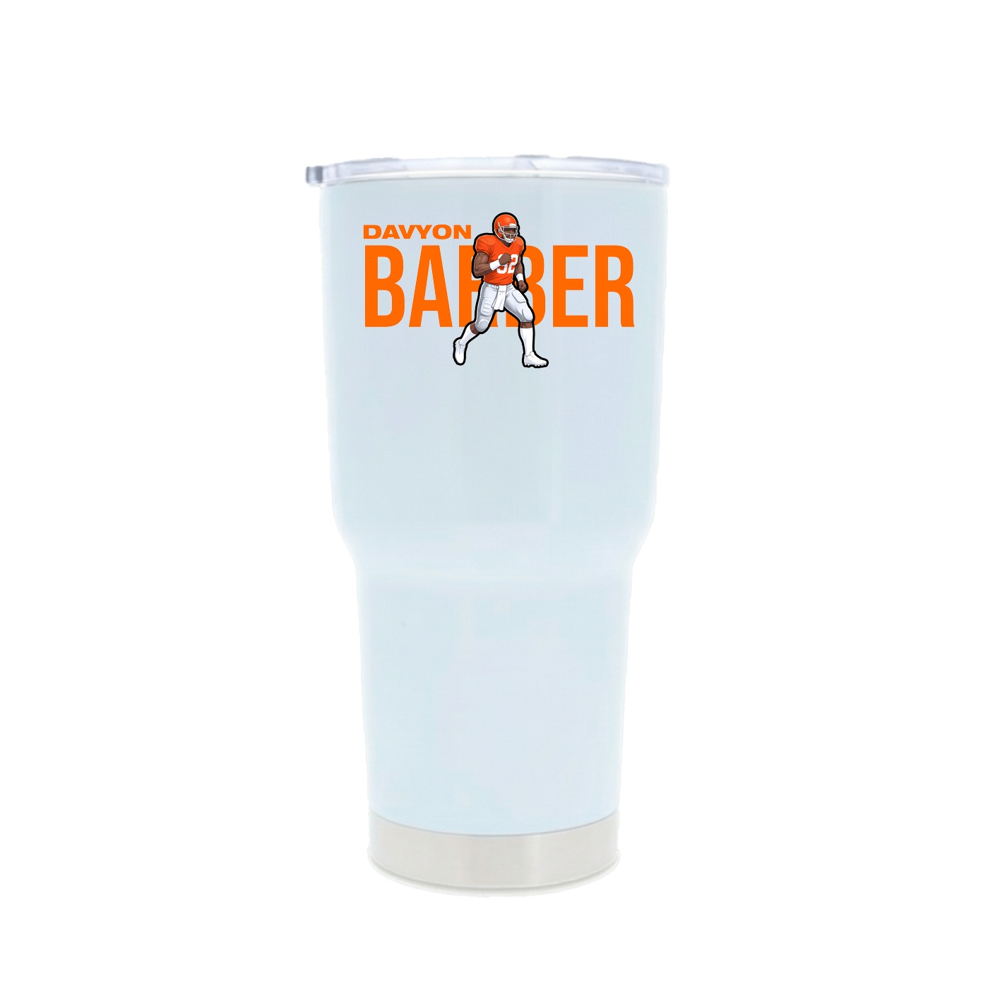 30oz Stainless Steel Tumbler — Player Name in White