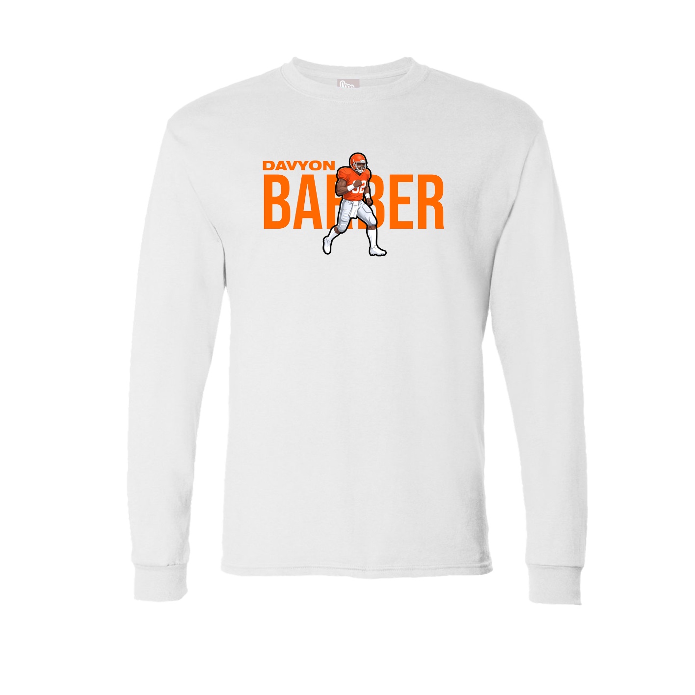 Long Sleeve Tee — Player Name in White