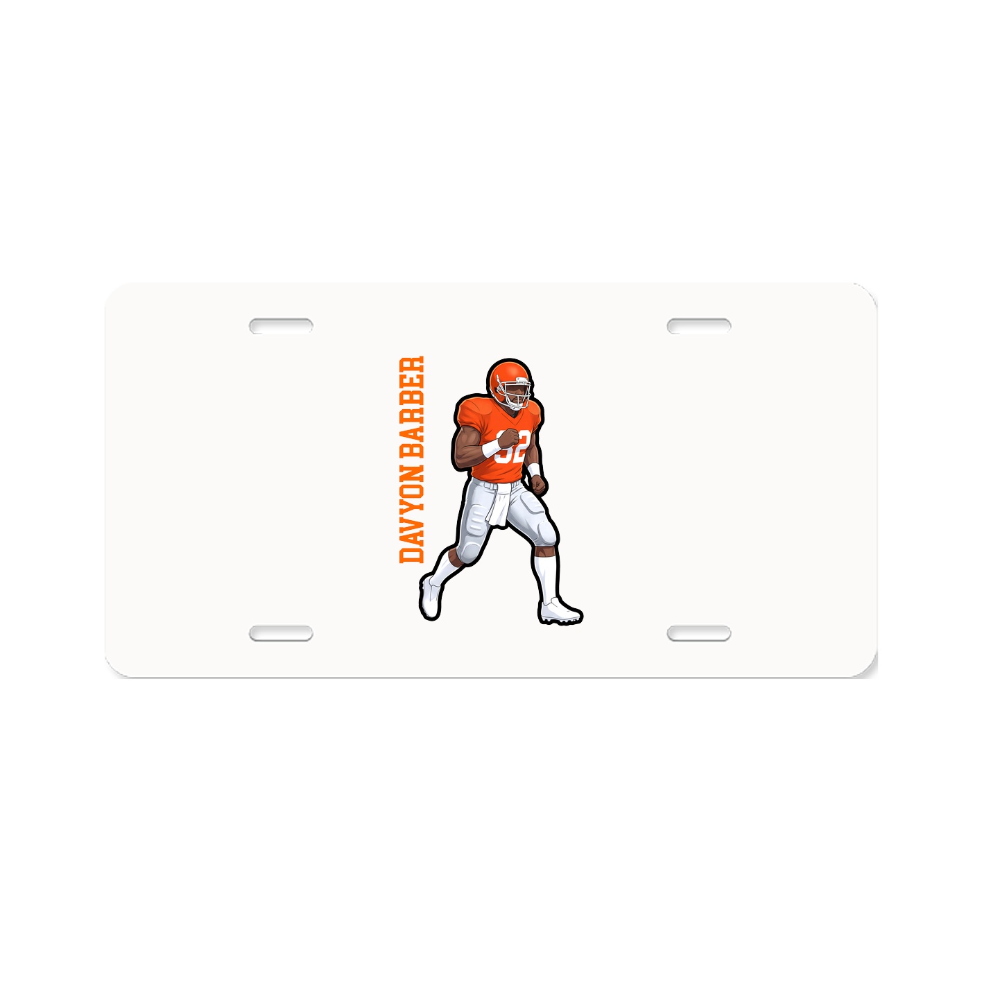License Plate — Name Vertical in Classic