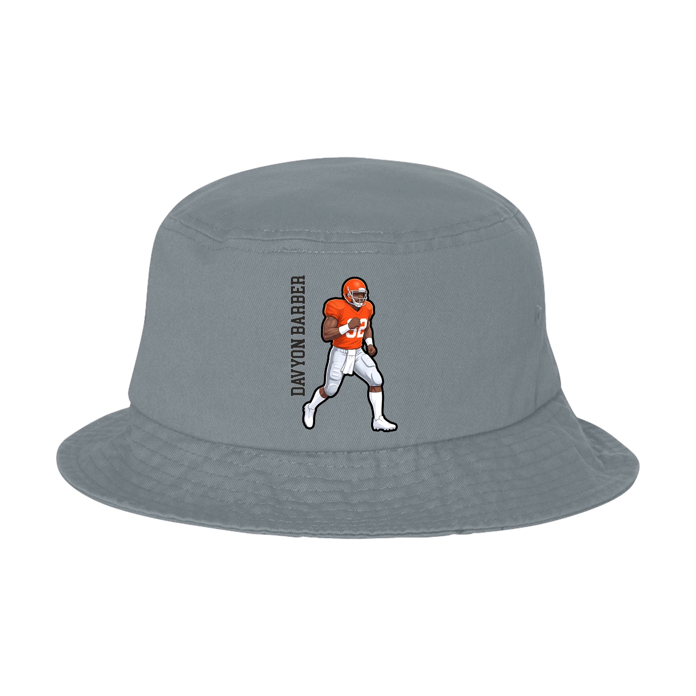 Bucket Cap — Name Vertical in Grey
