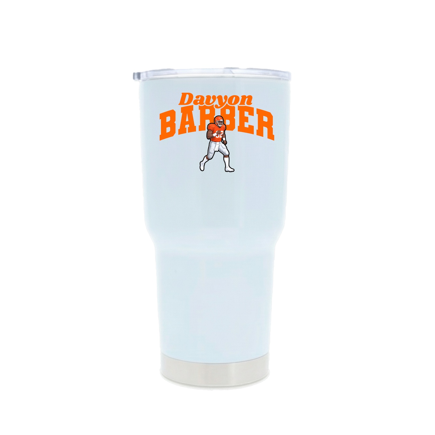30oz Stainless Steel Tumbler — Signature Arch in White