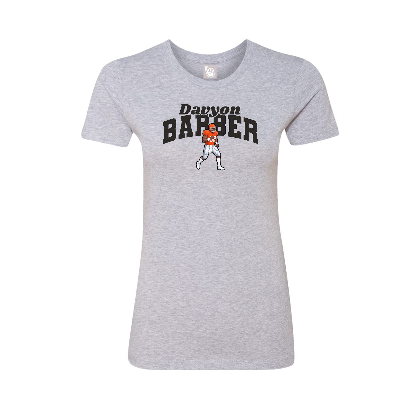 Fitted Women's Tee — Signature Arch in Grey
