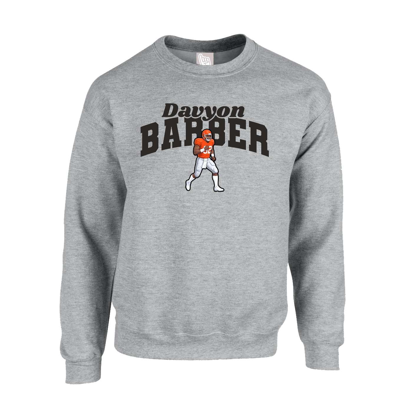 Fleece Crew — Signature Arch in Grey