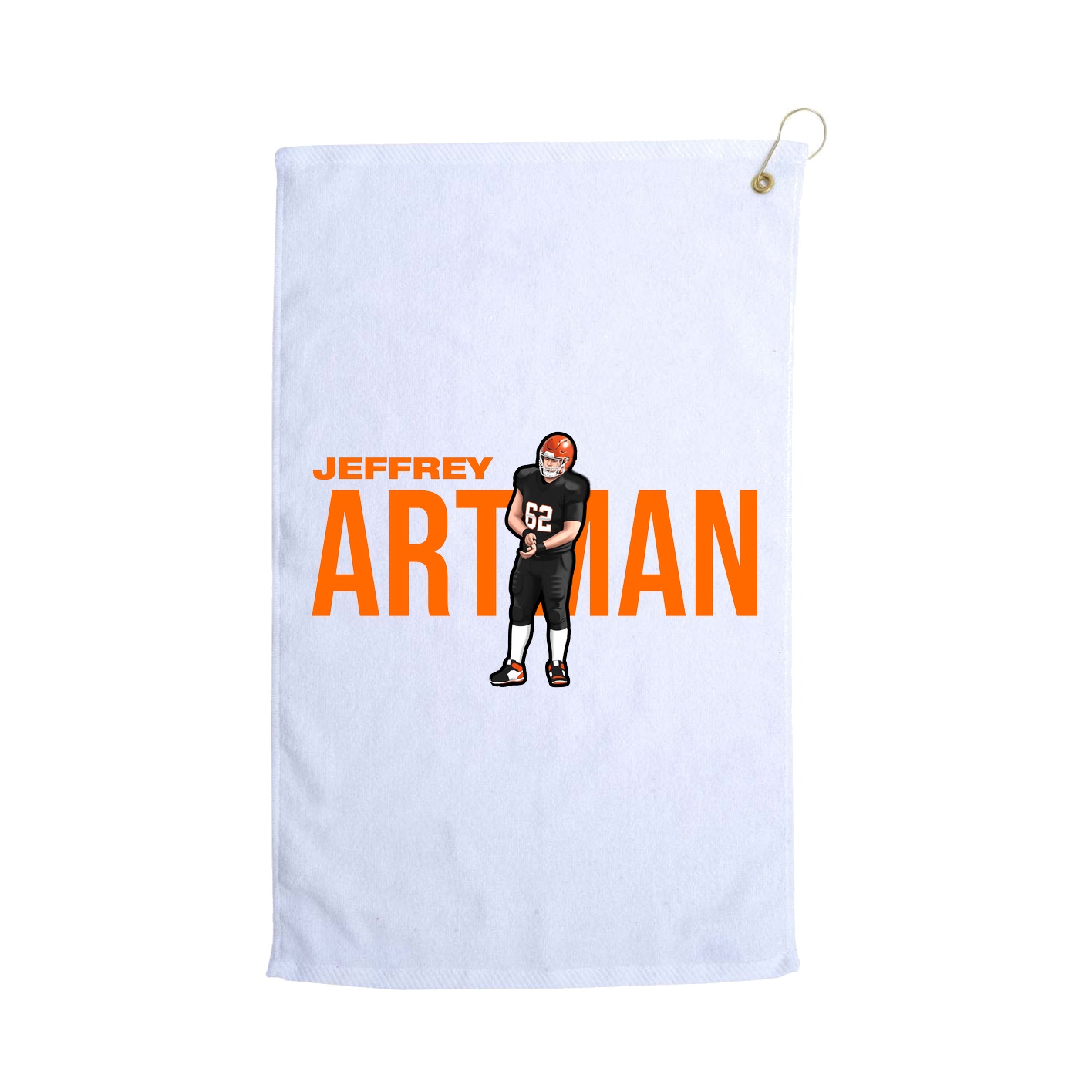Golf Towel — Player Name in White