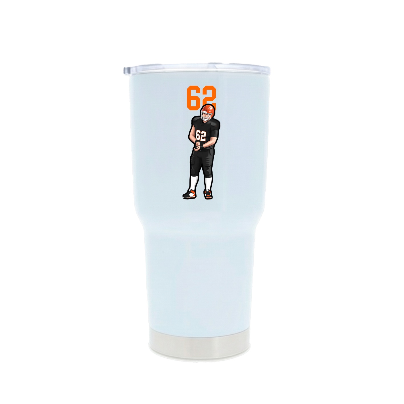 30oz Stainless Steel Tumbler — Number Top in White