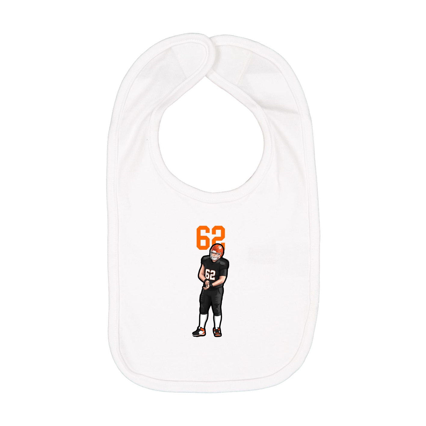 Infant Bib — Number Top in White