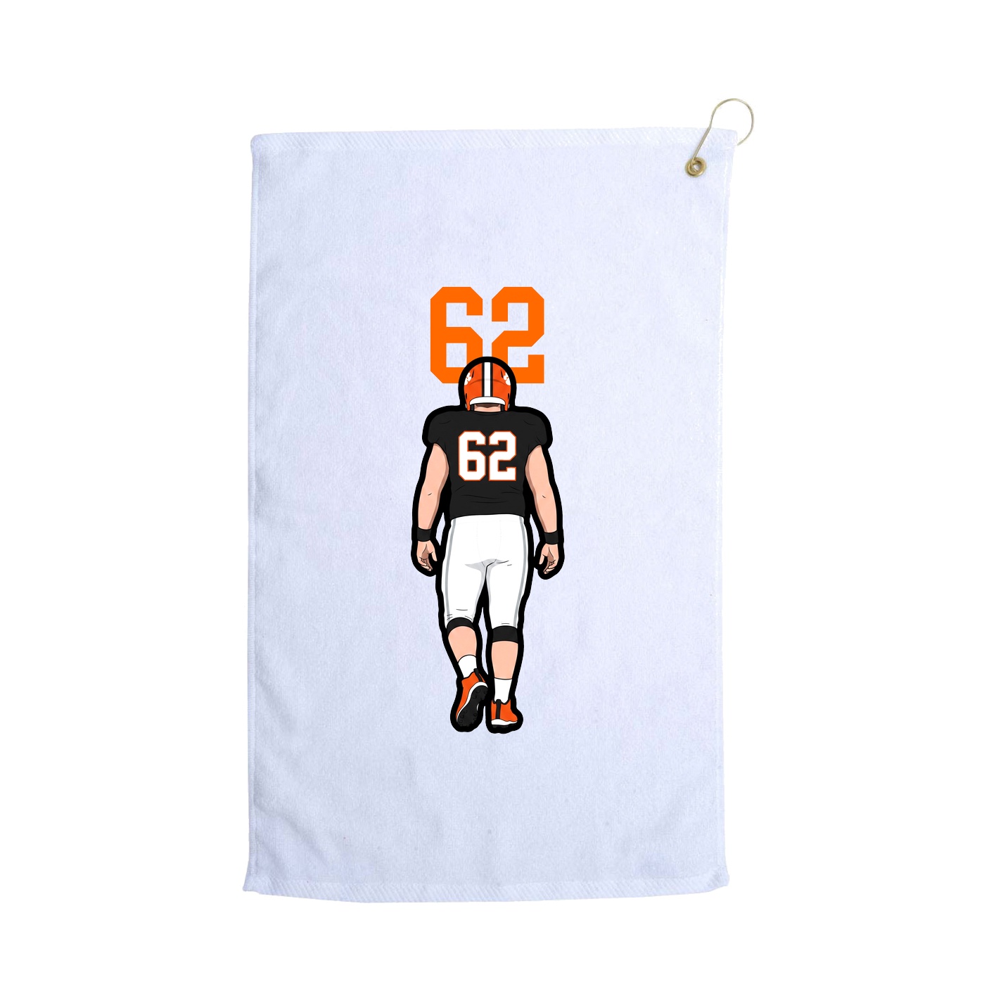 Golf Towel — Number Top in White