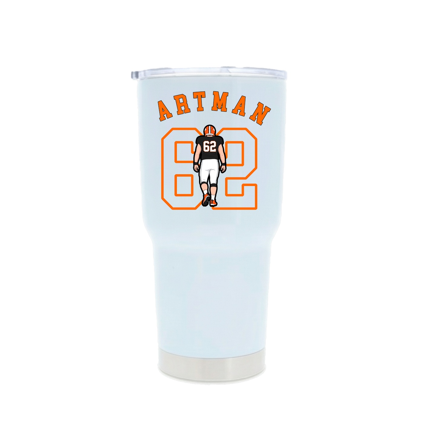 30oz Stainless Steel Tumbler — Shirsey Arch in White