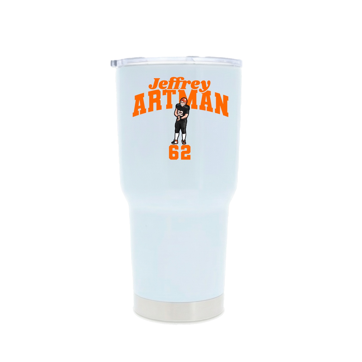 30oz Stainless Steel Tumbler — Signature Arch in White