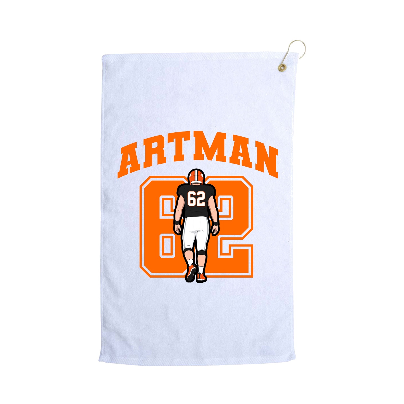 Golf Towel — Number in White