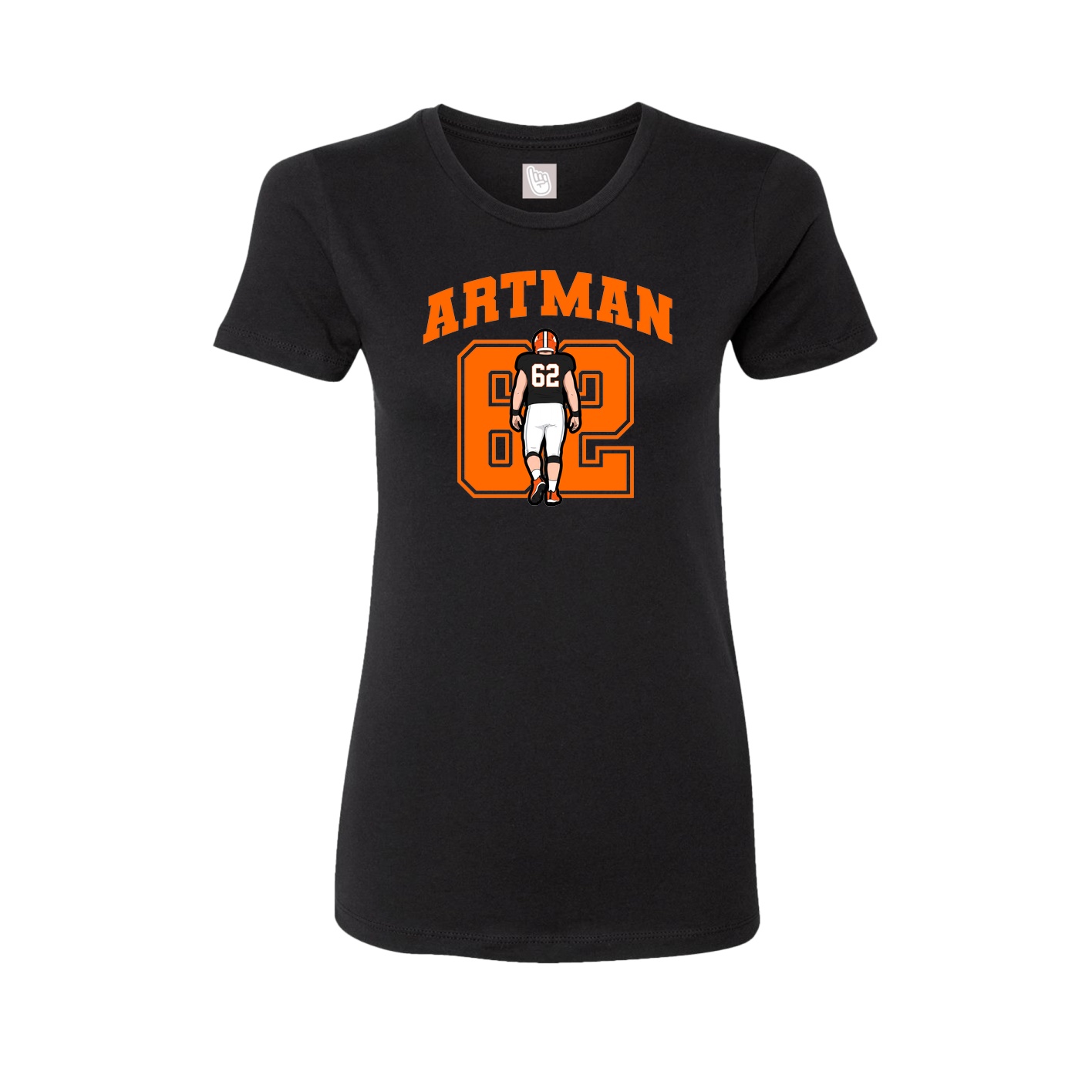 Fitted Women's Tee — Number in Black