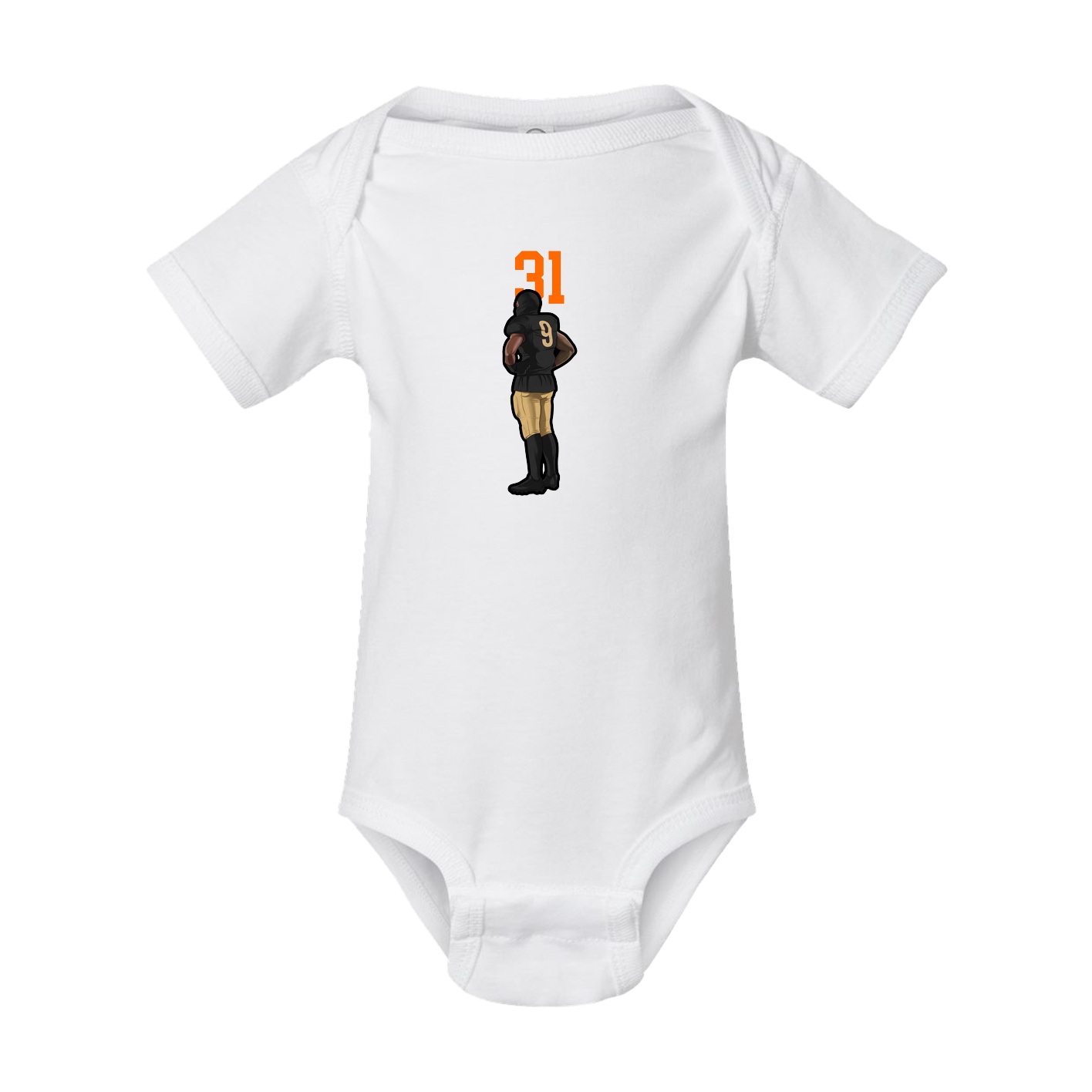 Baby Onesie — Number Top in White