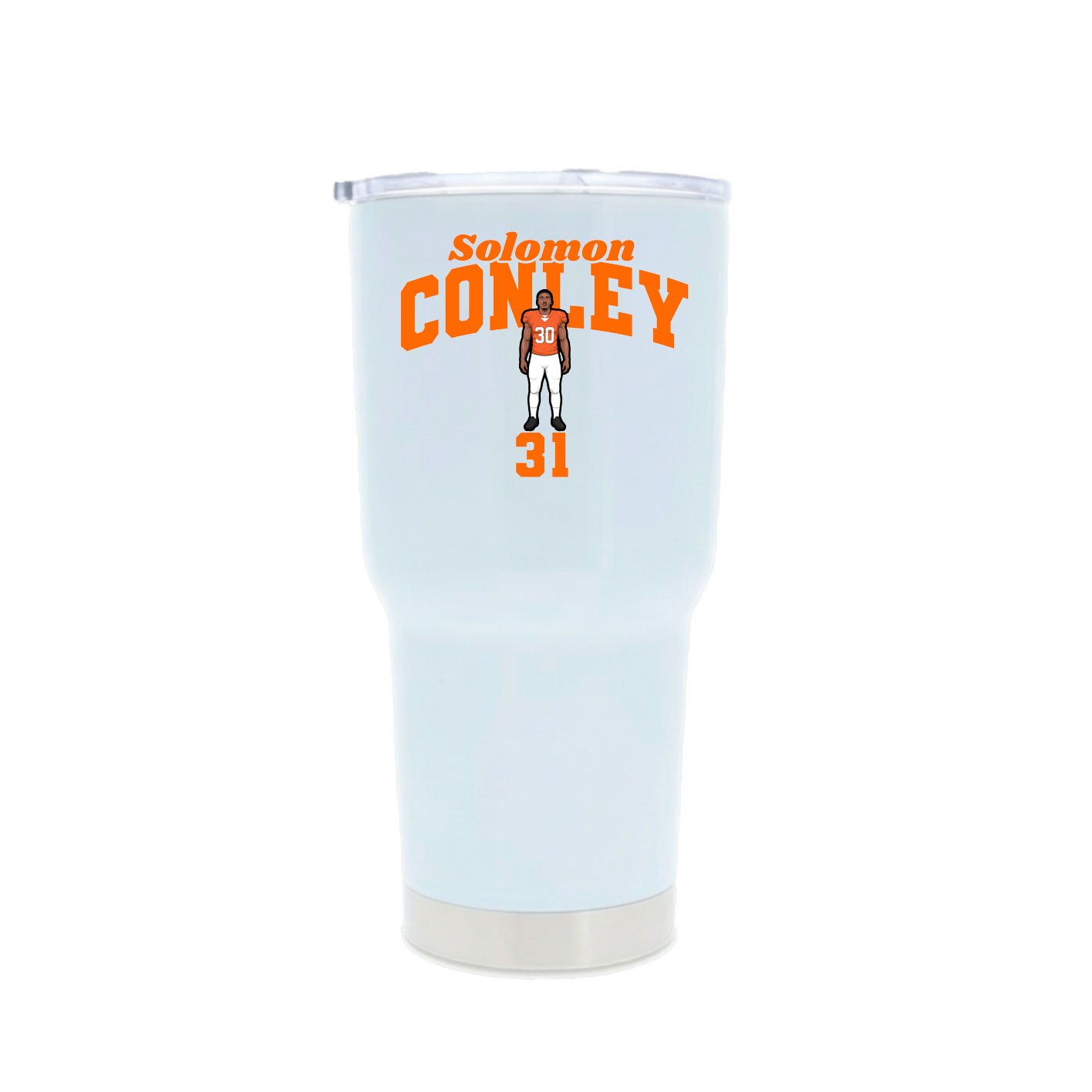 30oz Stainless Steel Tumbler — Signature Arch in White