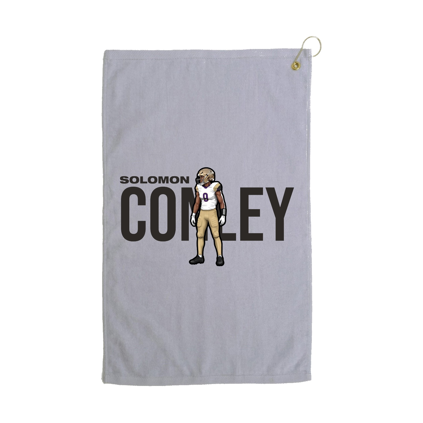 Golf Towel — Player Name in Grey
