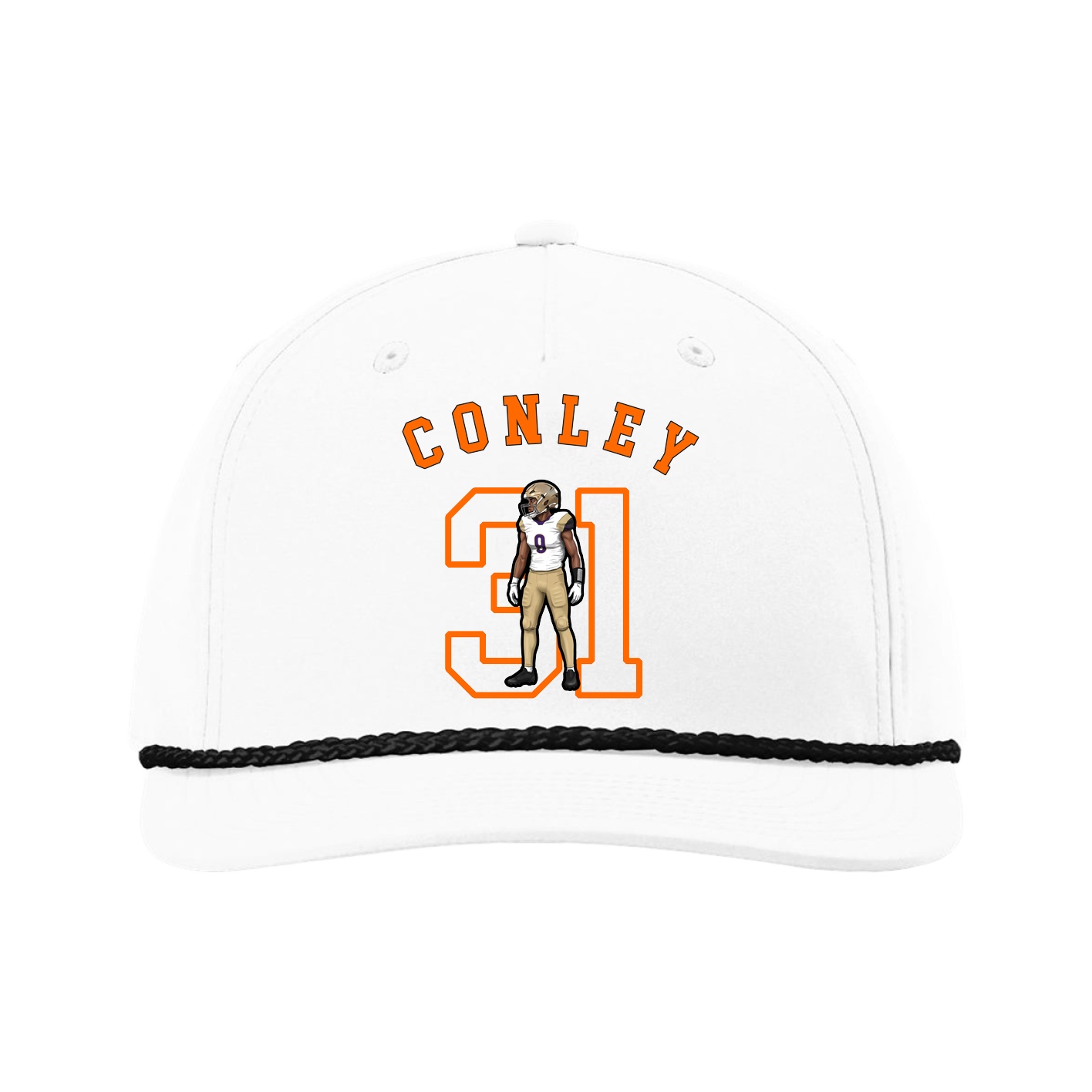Five-Panel Classic Rope Cap — Shirsey Arch in White