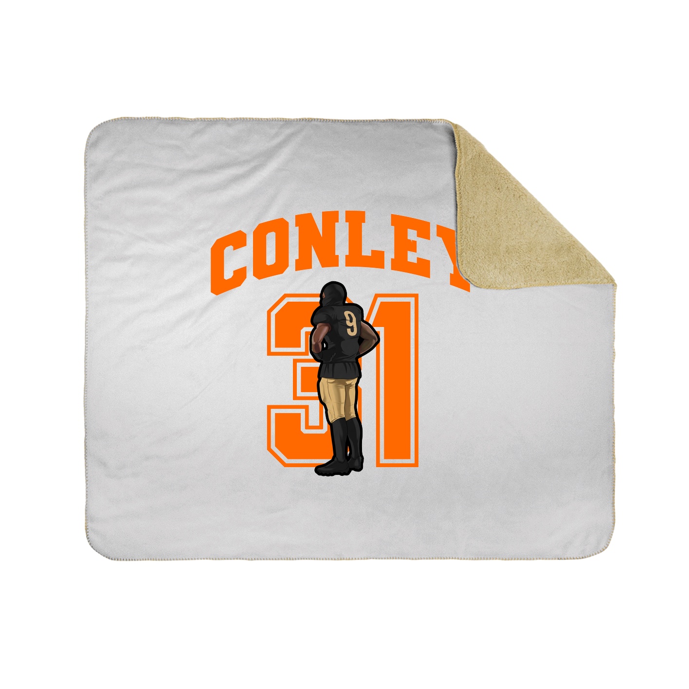 Throw Blanket — Number in White