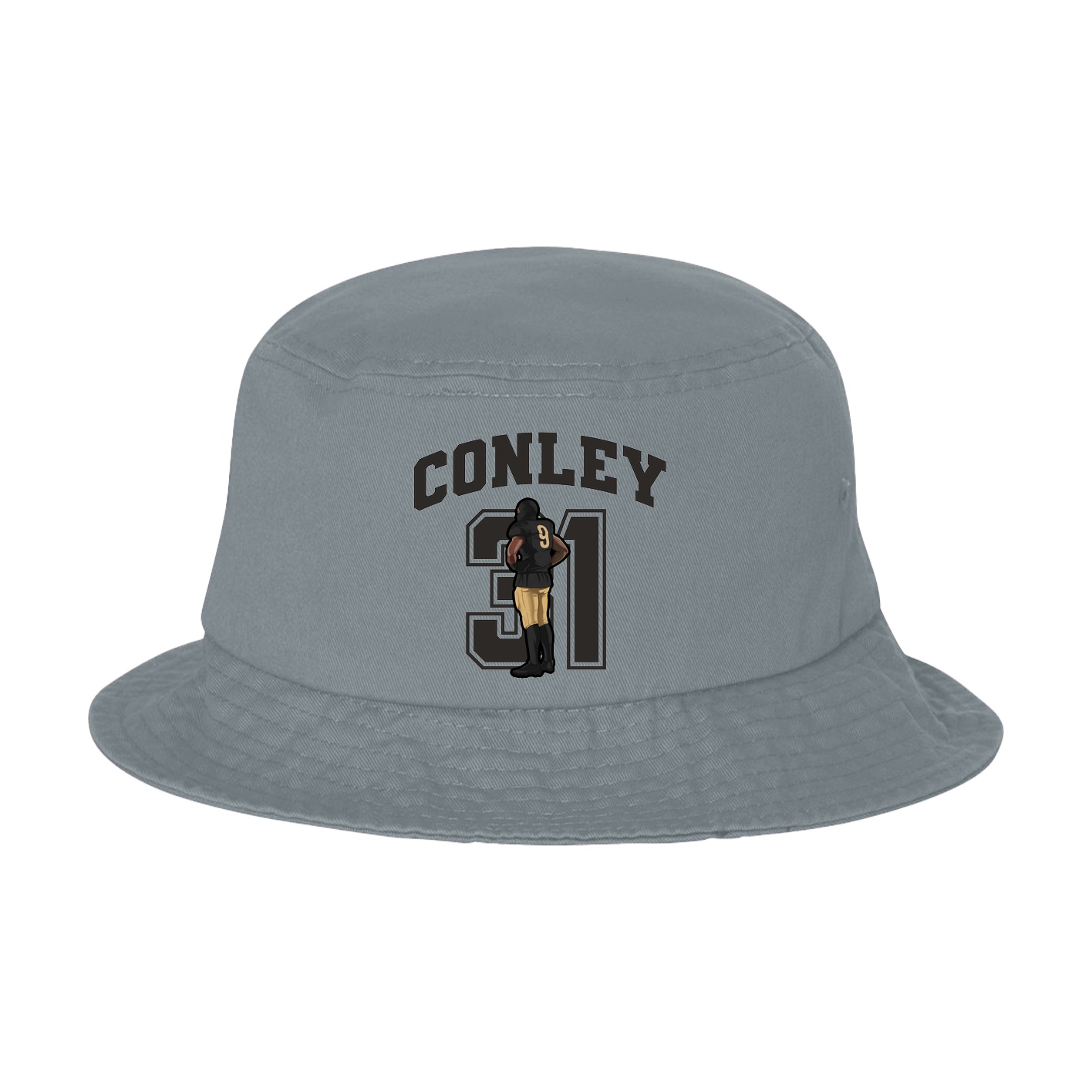 Bucket Cap — Number in Grey