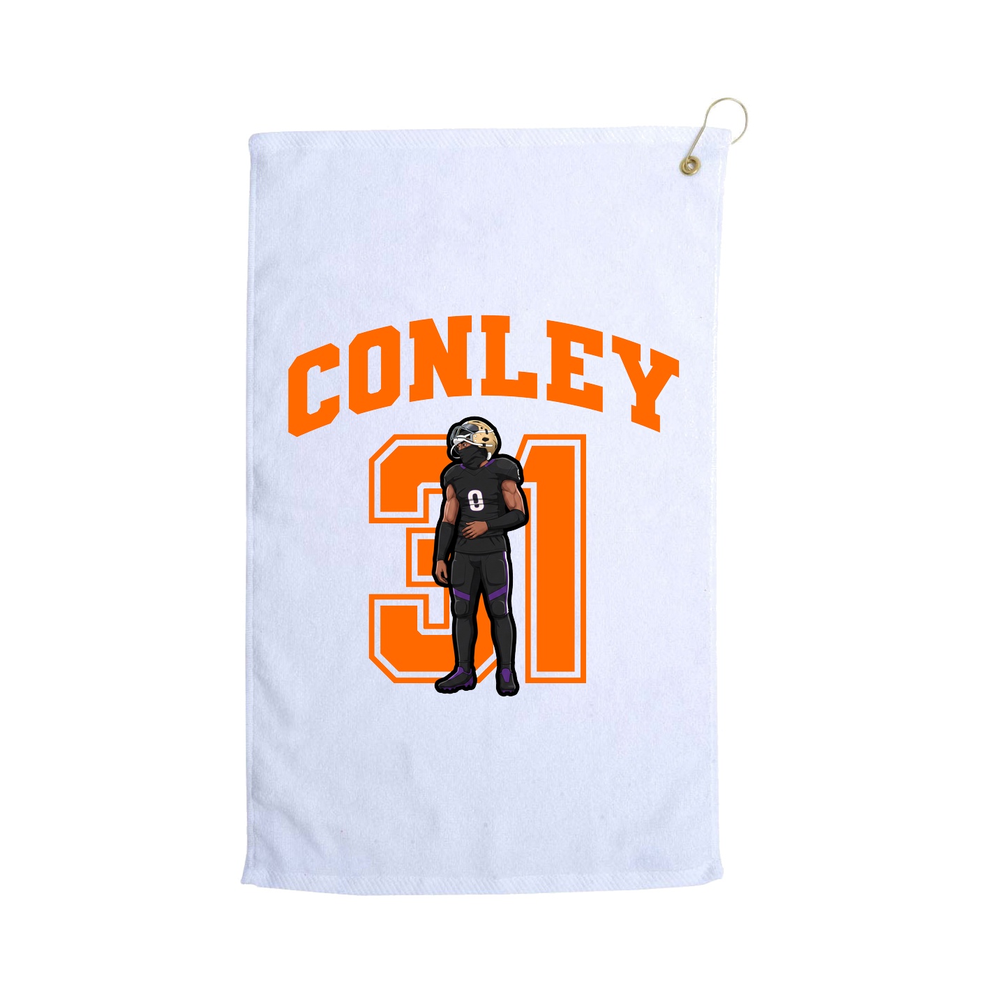 Golf Towel — Number in White