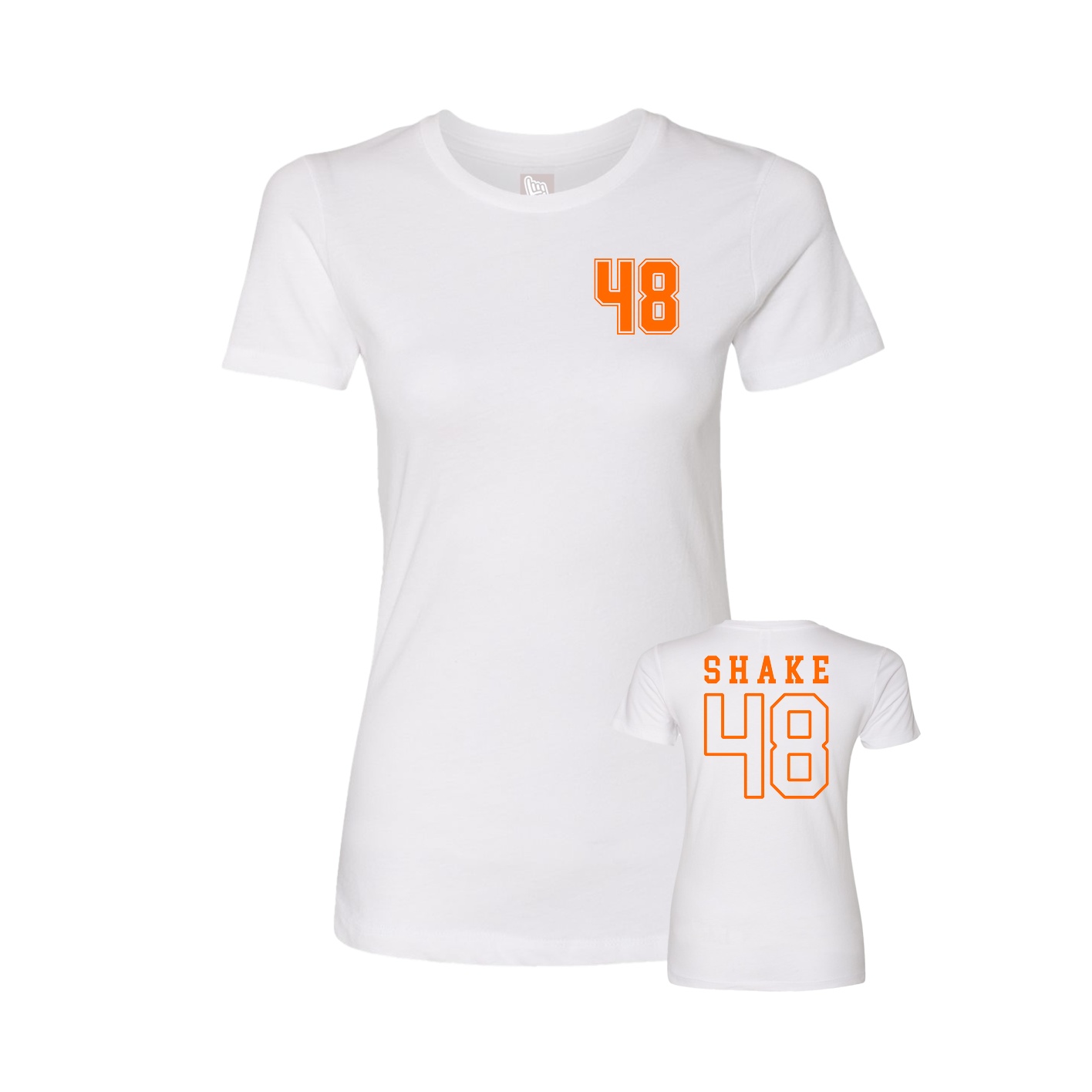 Fitted Women's Tee — Chest Back in White