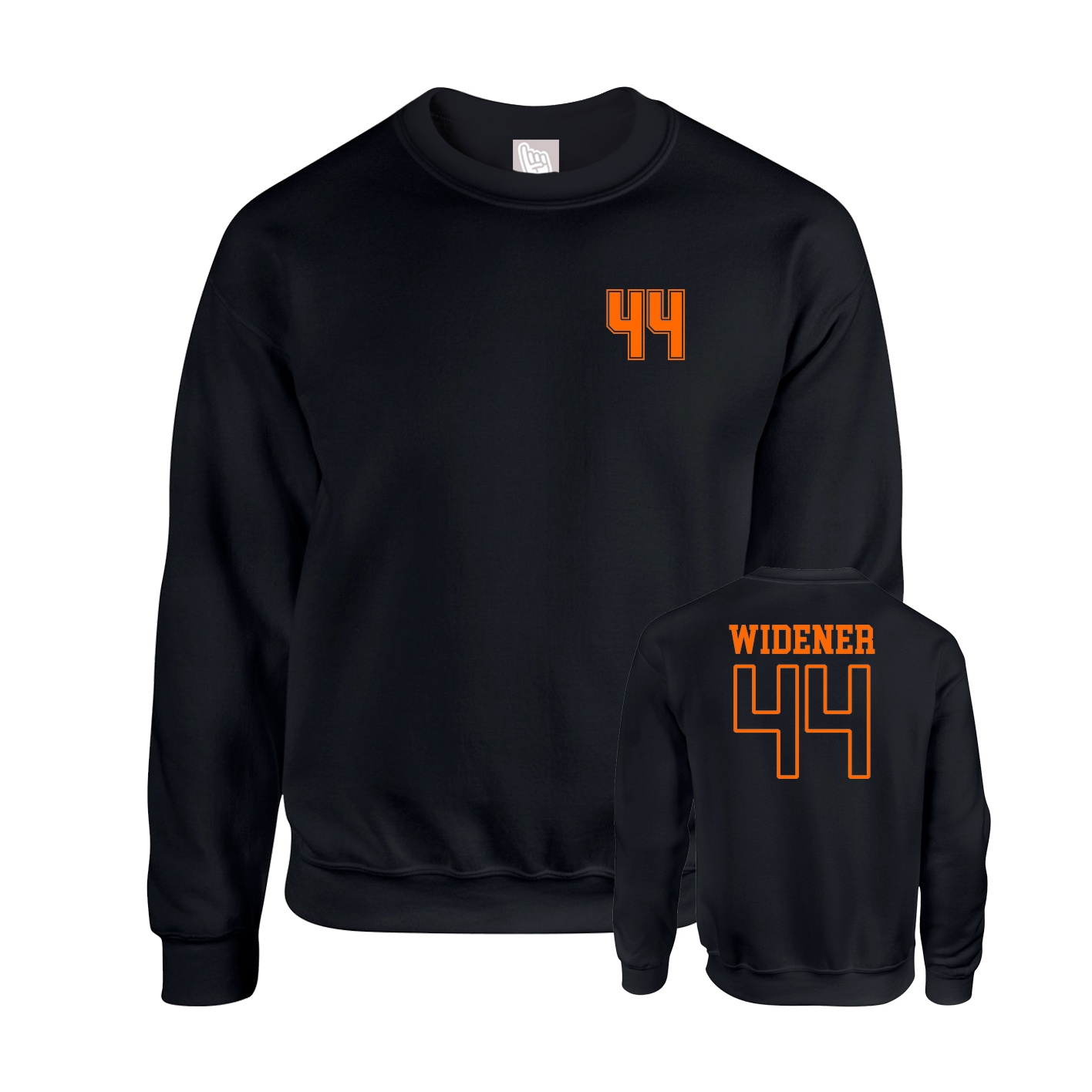 Fleece Crew — Chest Back in Black