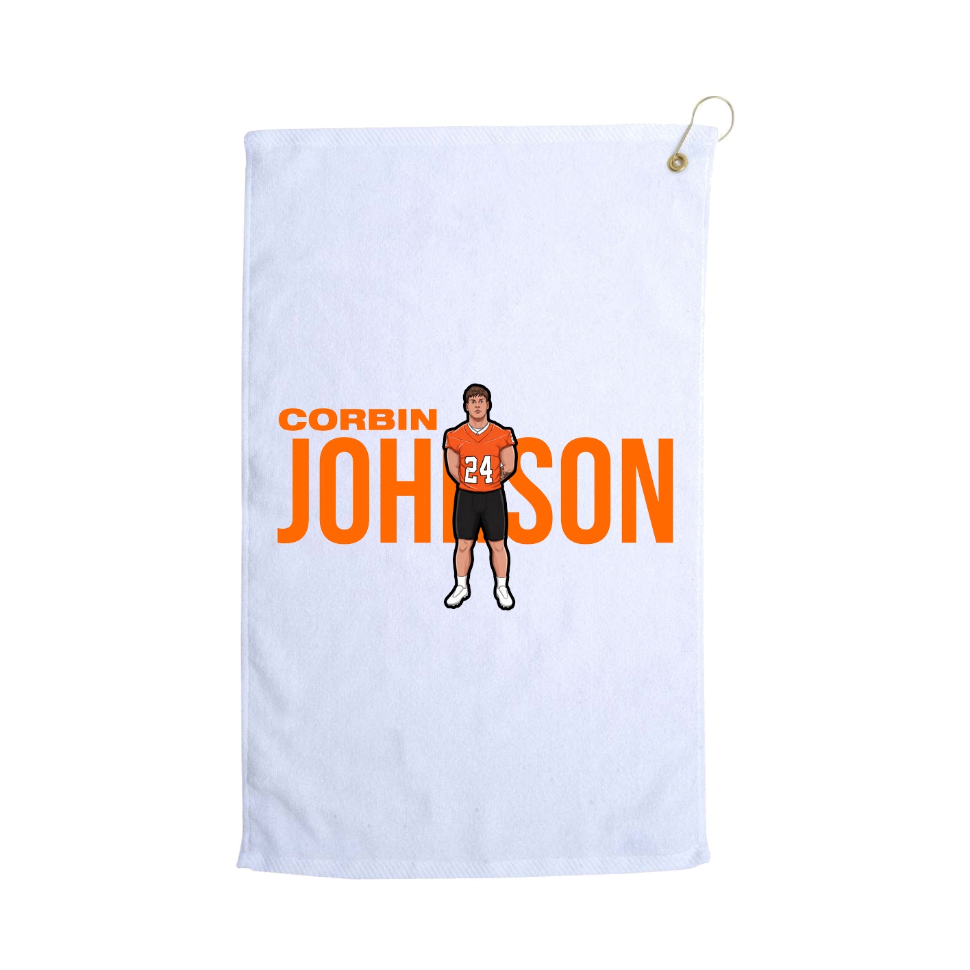 Golf Towel — Player Name in White