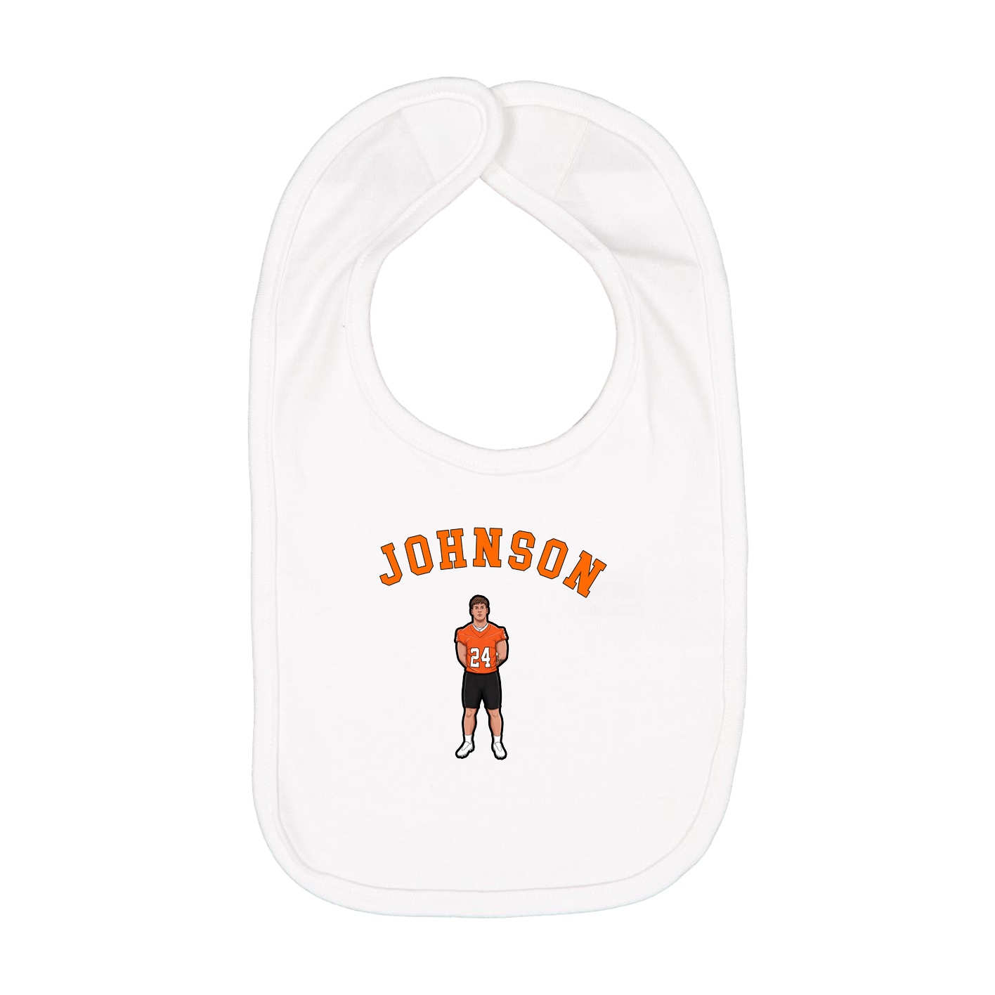 Infant Bib — Shirsey Arch in White