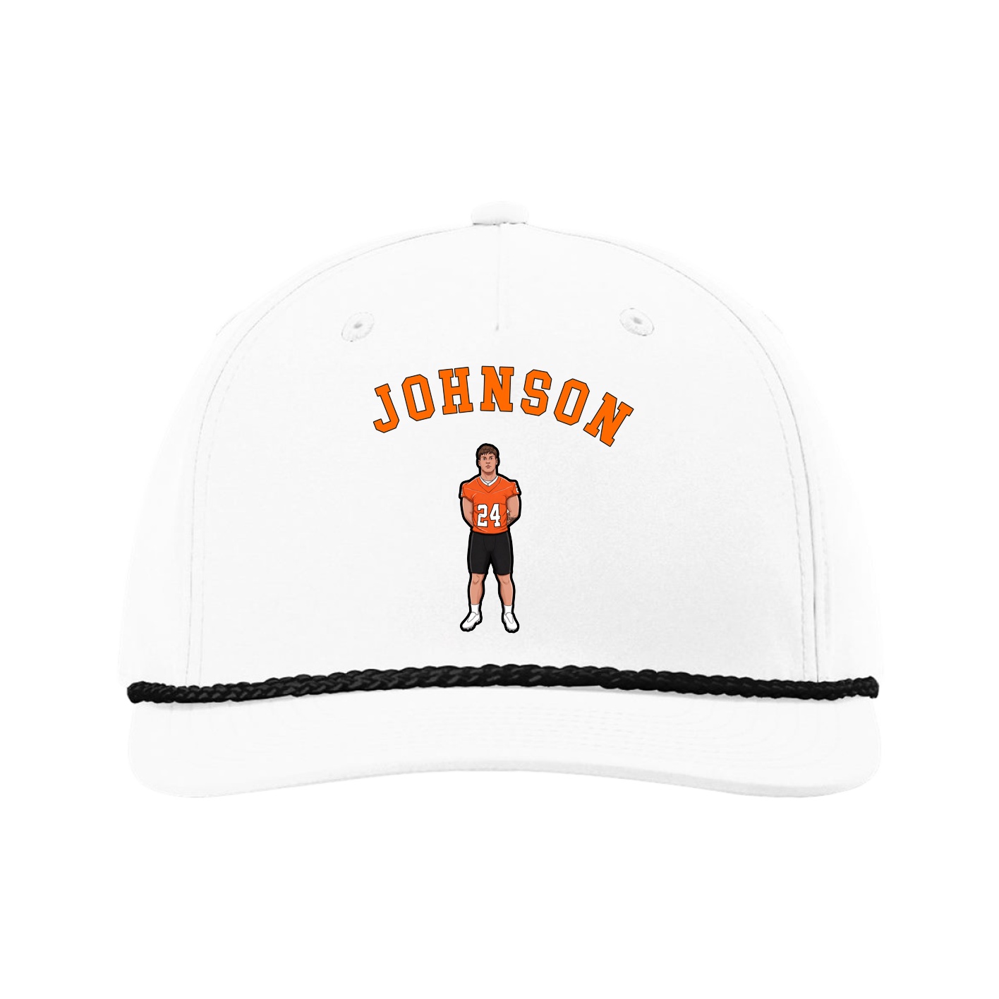 Five-Panel Classic Rope Cap — Shirsey Arch in White