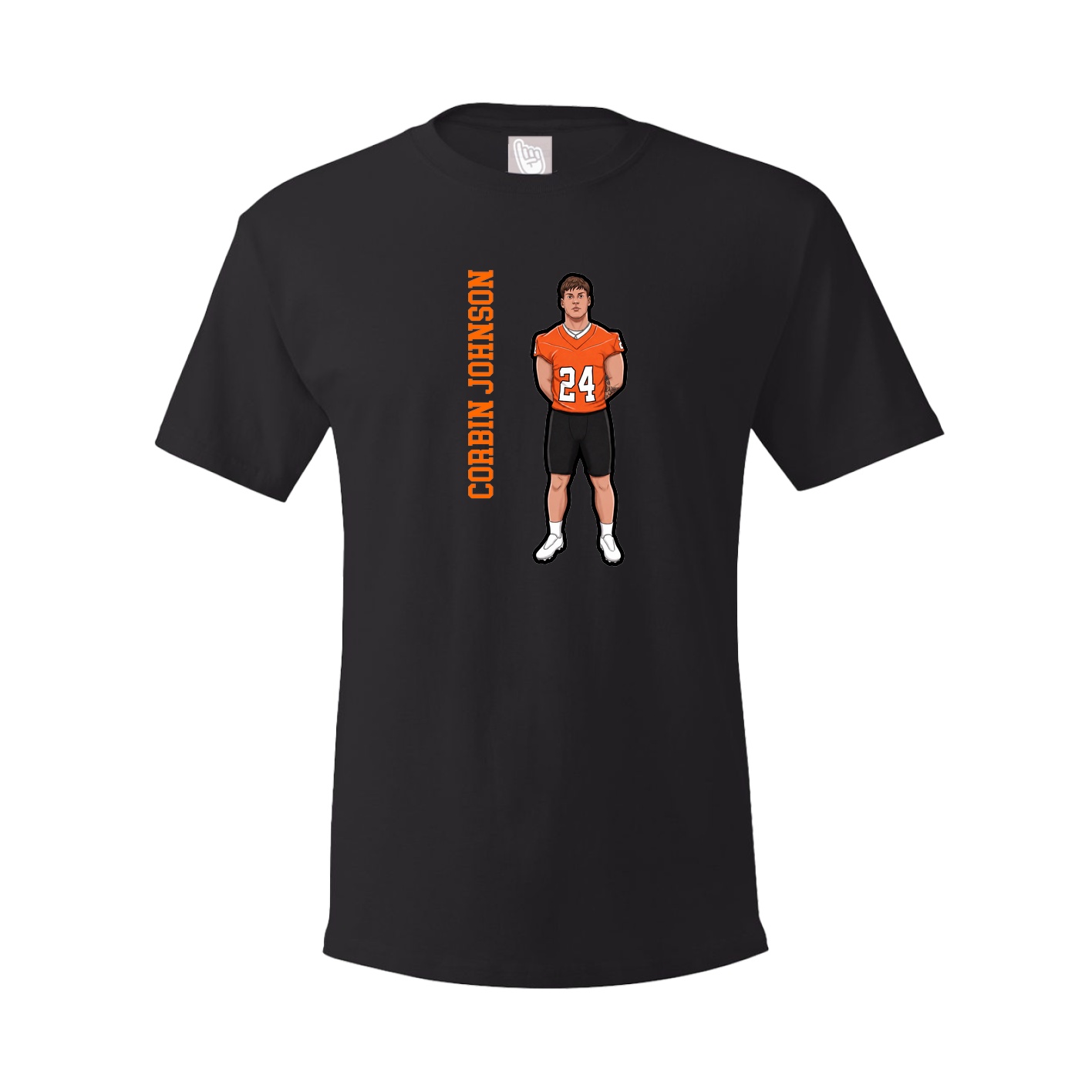 Tee — Name Vertical in Black
