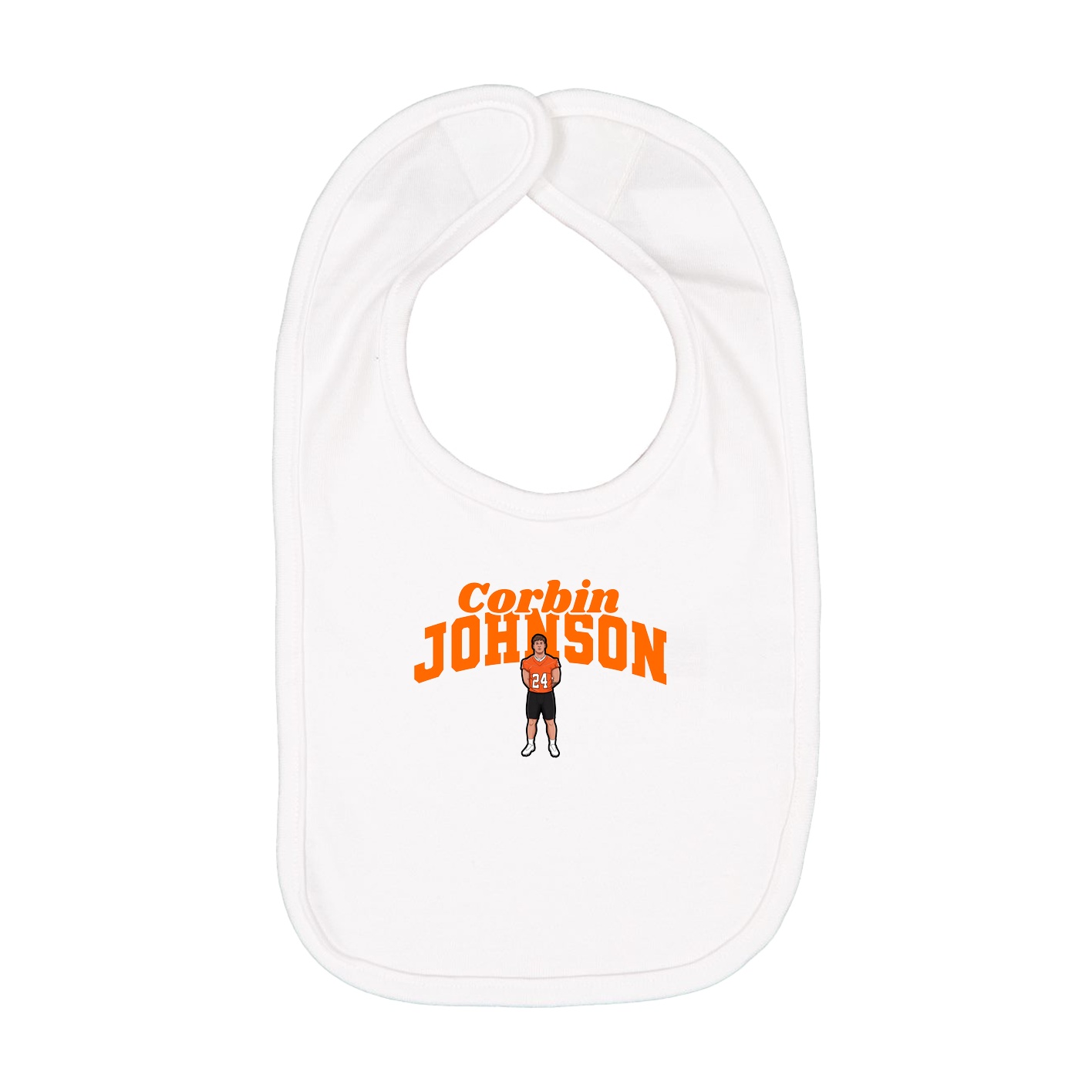 Infant Bib — Signature Arch in White