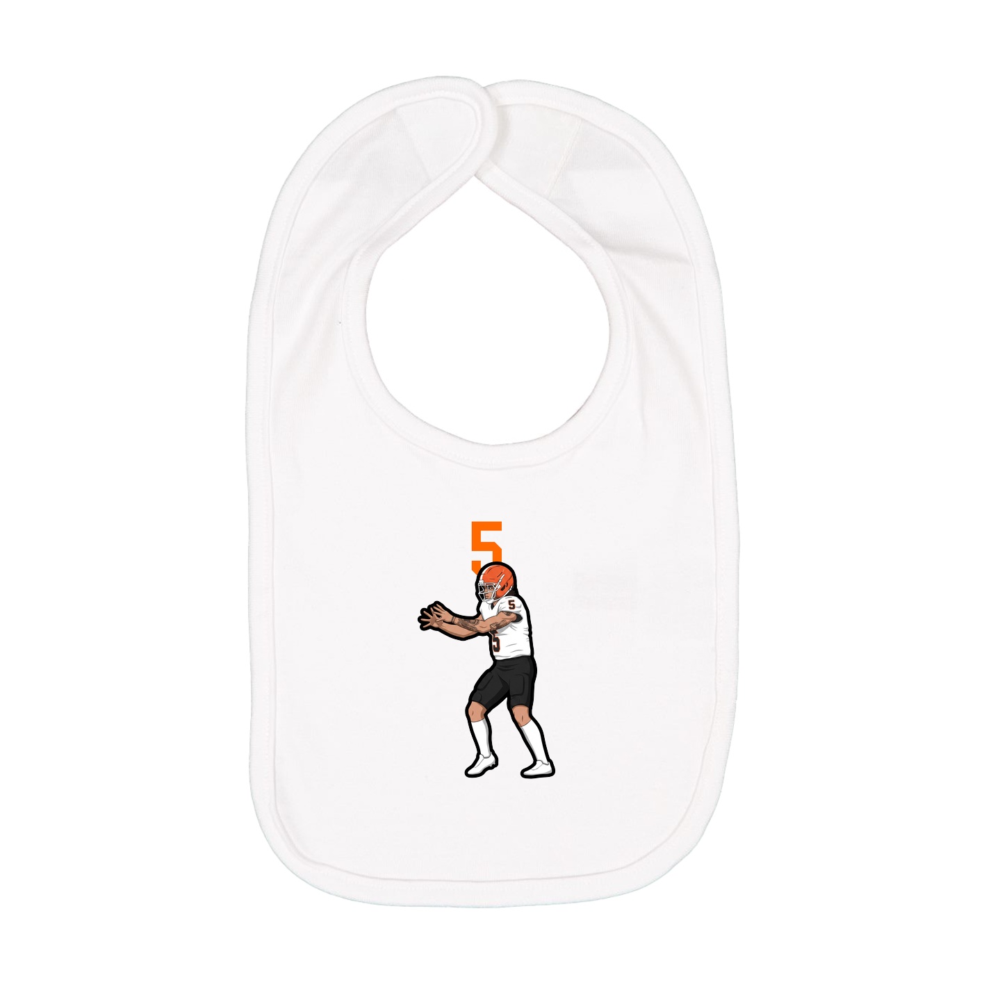 Infant Bib — Number Top in White