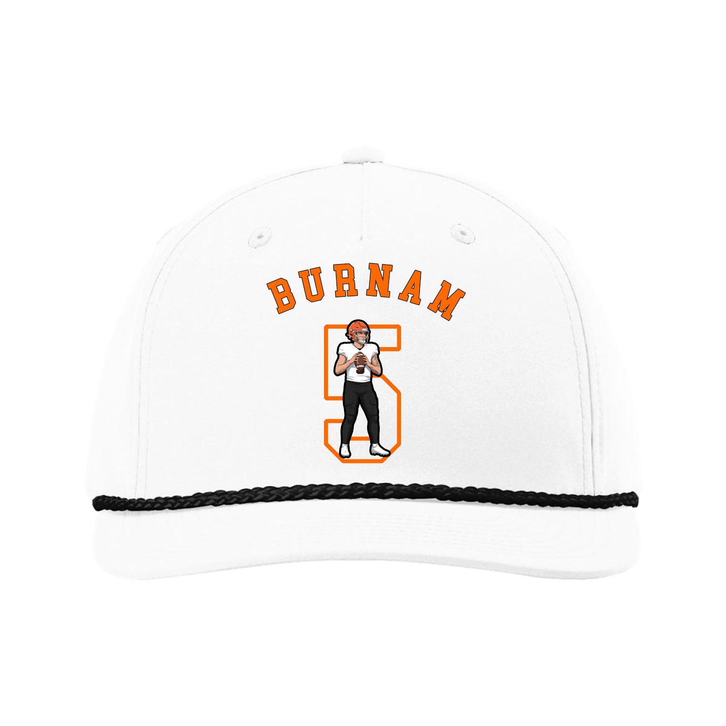 Five-Panel Classic Rope Cap — Shirsey Arch in White
