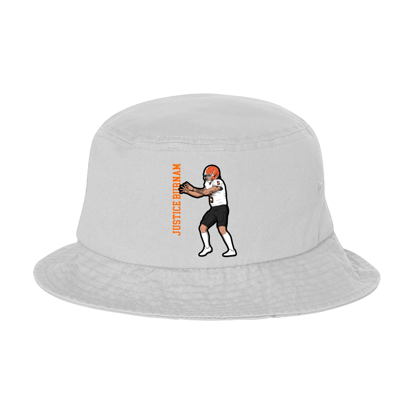 Bucket Cap — Name Vertical in White
