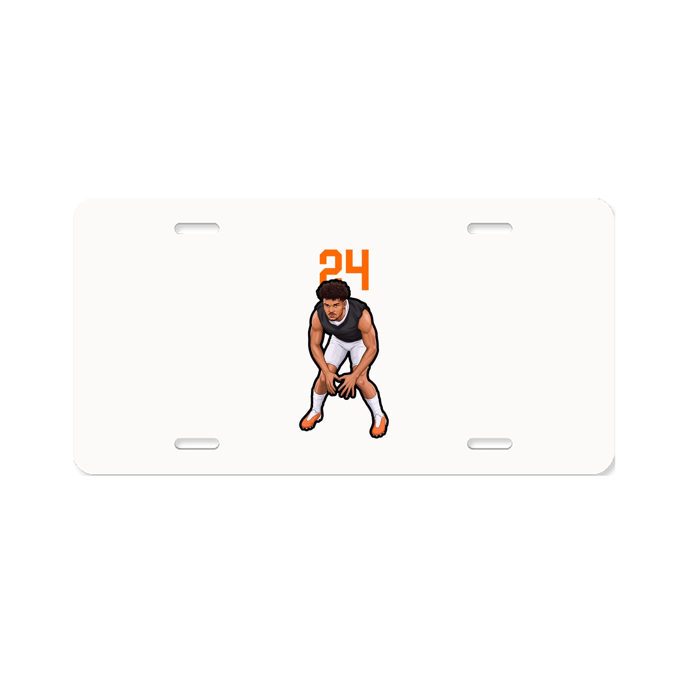 License Plate — Number Top in Classic