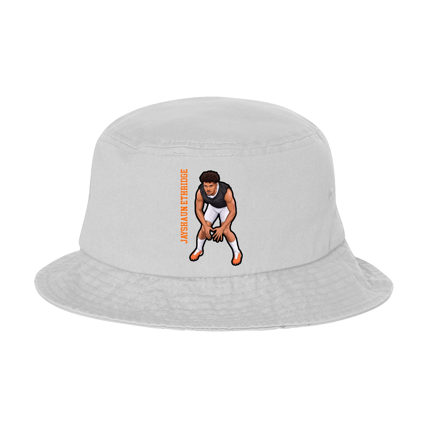 Bucket Cap — Name Vertical in White