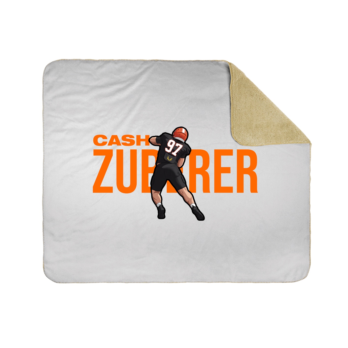Throw Blanket — Player Name in White