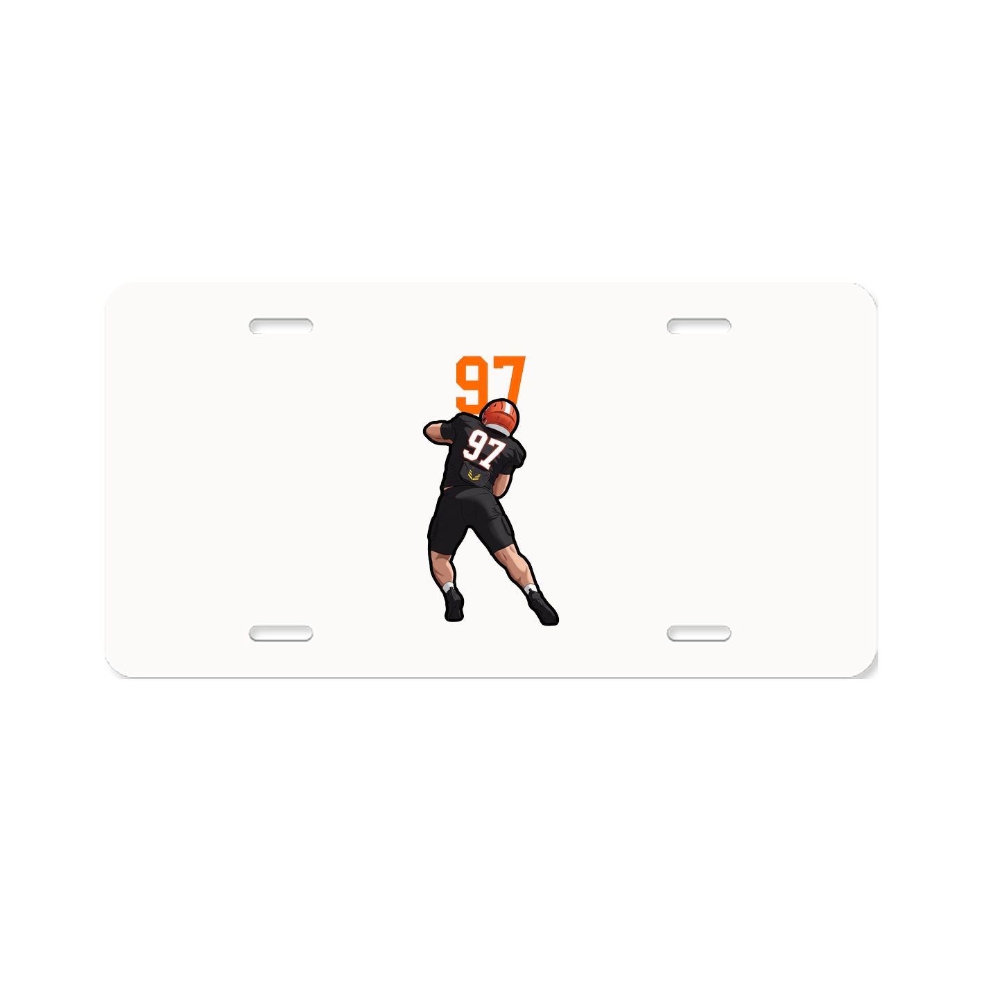 License Plate — Number Top in Classic
