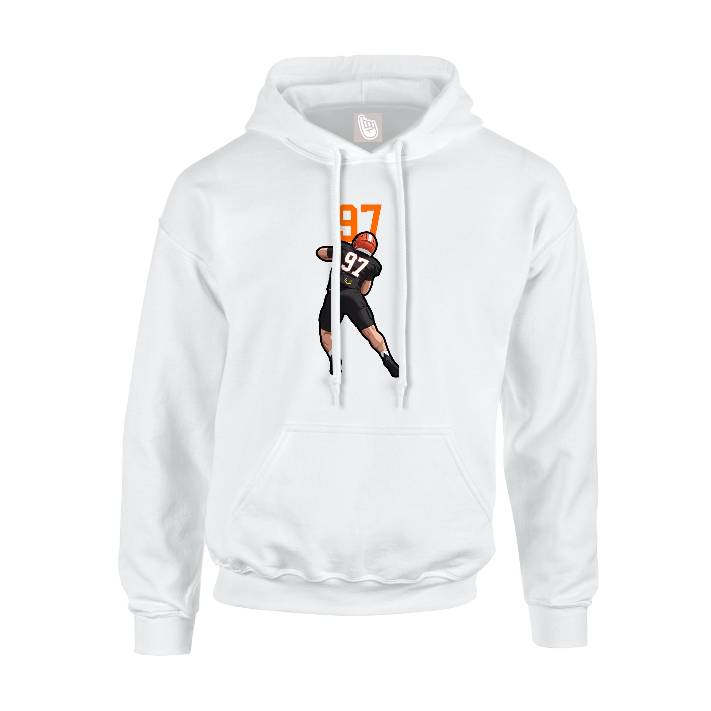 Hoodie — Number Top in White