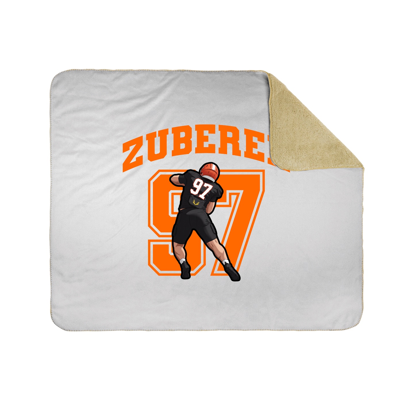 Throw Blanket — Number in White