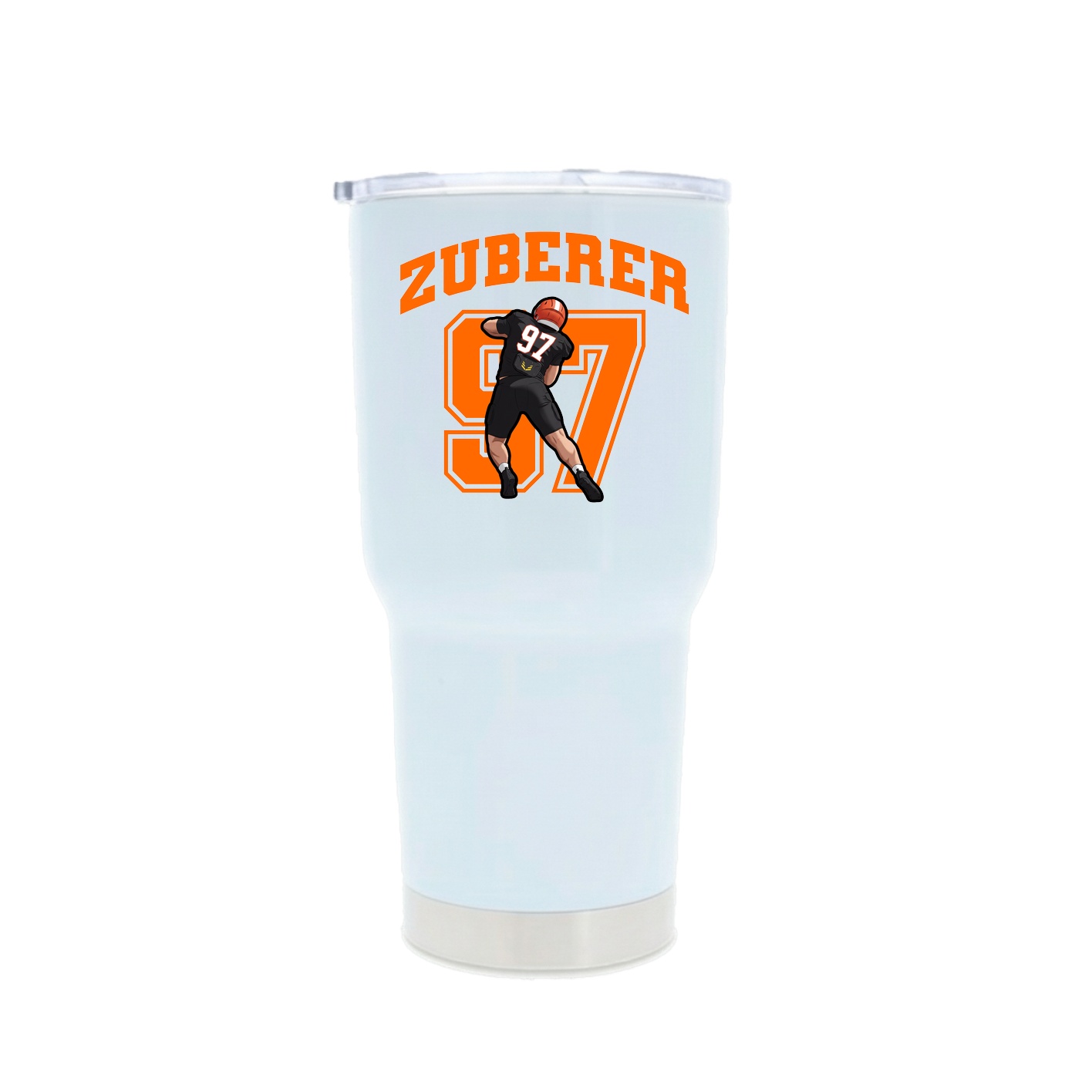 30oz Stainless Steel Tumbler — Number in White