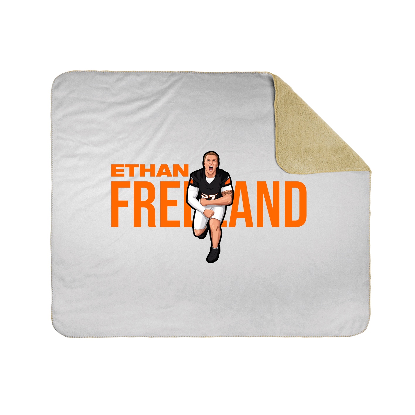 Throw Blanket — Player Name in White