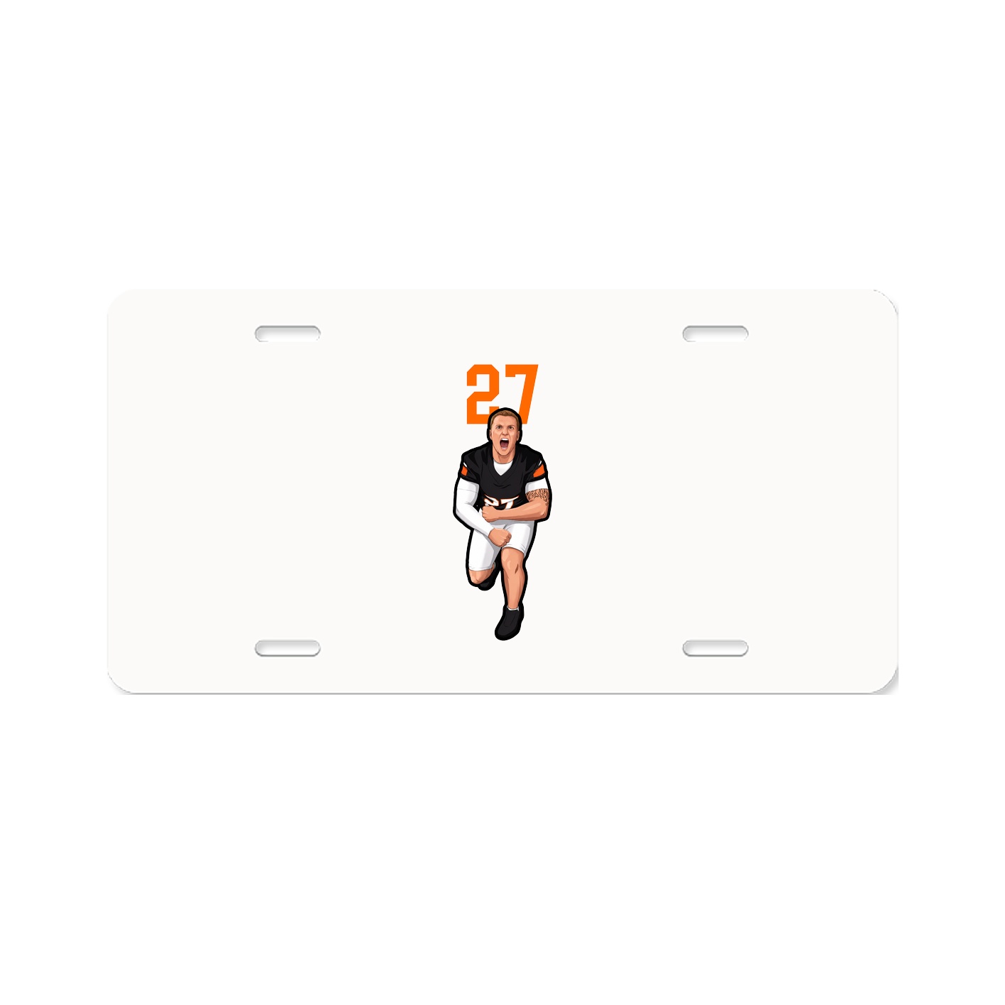 License Plate — Number Top in Classic